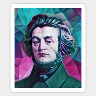 Adam Mickiewicz Abstract Portrait | Adam Mickiewicz Artwork 4 Sticker